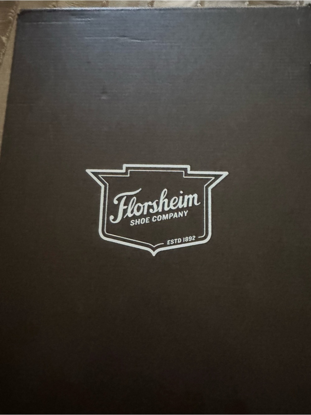 Florsheim Brown Shoe Box with White Logo